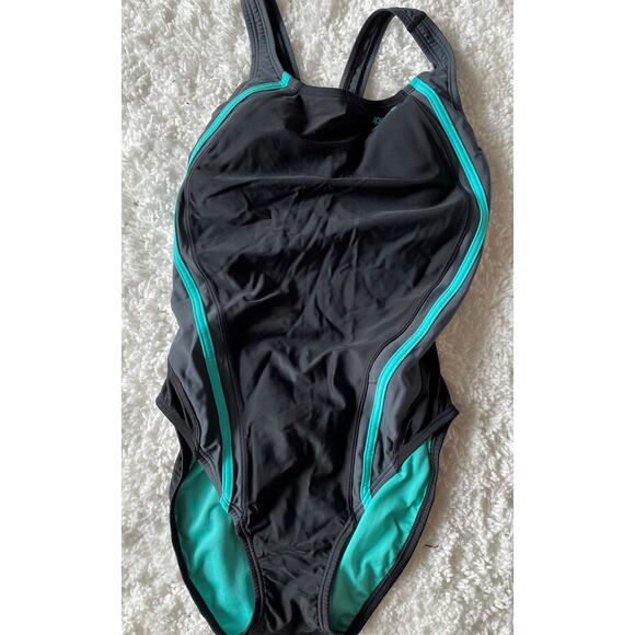 Speedo 1 piece racerback swimsuit Sz 12 - Picture 1 of 3
